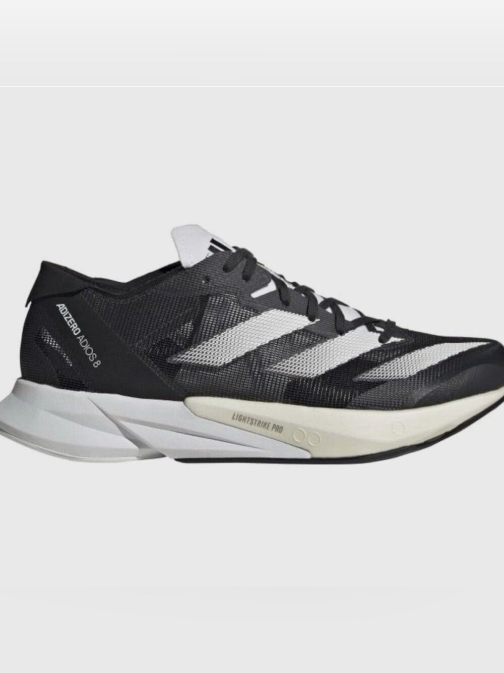 NEW ADIDAS ADIOS 8 Womens Running Shoes Size 8 US 40 EUR Carbon Black White
